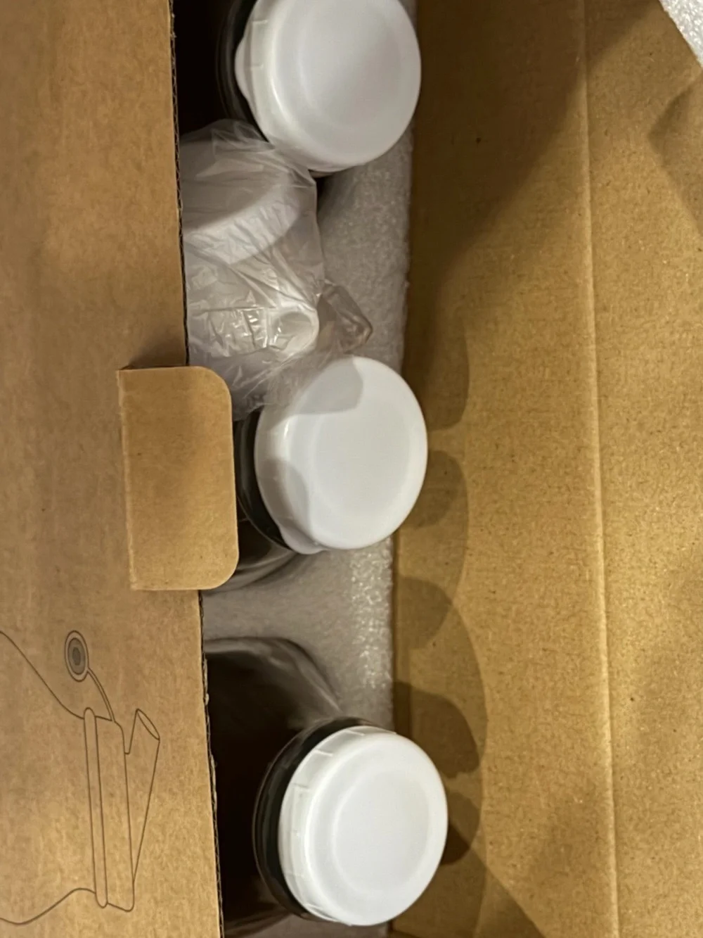 Glass Milk Bottles NEW 3 in box Clear Glass